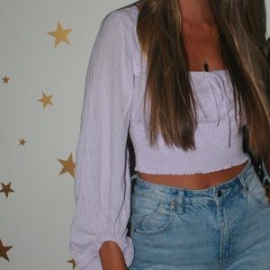 Princess Polly lavender crop top